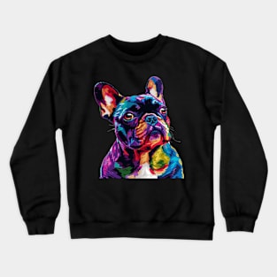 French Bulldog Colorfull Pop Art Design For Dog Onwer Crewneck Sweatshirt